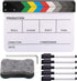 Movie Film Clap Board, Acrylic 10"x12" Dry Erase Director Clapboard with 5 Pcs Erasable Pen for Photography
