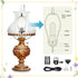 Honoson Lamp Kit for Repair Lamp Replacement for Table Lamps with 3 Way Socket Lamp Repair Kit Rewire Finish Kit Lamp Wiring Parts for Antique DIY Steel Lamp Design Light Making Switch (Black)