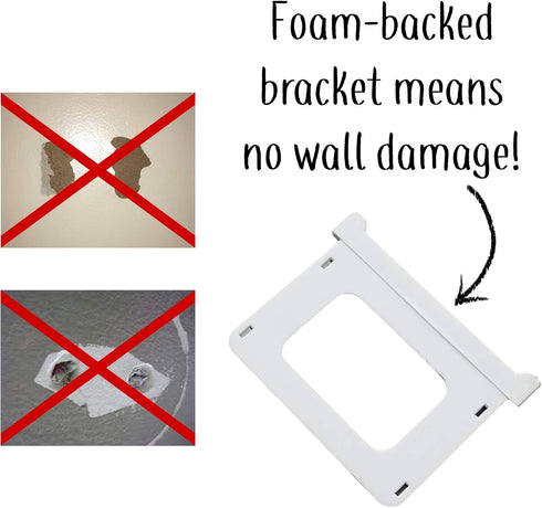 The No-Screwups Remote Control Holder by Mount Genie (White): Wall Mount with No Damaging Screws or Tape