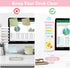 MEGREZ Acrylic Monitor Memo Board, Transparent Erasable Message Panel with Phone Stand & Ruler, White Office Desk