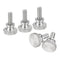 uxcell M4x10mm Knurled Thumb Screws, 5pcs 304 Stainless Steel Flat Knurled Head Bolts with Grip Knobs