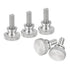 uxcell M4x10mm Knurled Thumb Screws, 5pcs 304 Stainless Steel Flat Knurled Head Bolts with Grip Knobs