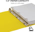 Samsill Durable 1.5 Inch D Ring Binder, Customizable Clear View Cover, Made in the USA, Yellow, Holds 350 Pages