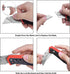 KAMBOLLY 10 Folding Utility Knife, Heavy Duty Box Cutter Knife, Pocket Razor Utility Knives with Razor Blades
