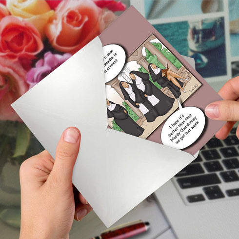 NobleWorks Funny Happy Birthday Card - Cartoon Humor for B-Day, Stationery for Men and Women, Convent 4437