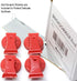 CMS Magnetics Super Strong Colorful Ceramic Magnets, 4-Pack Clips Red for Whiteboards