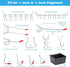 60 Assorted Pegboard Hooks with Bins and 154 Peg Locks/Caps for 1/4 inch & 1/8 Inch Peg Board