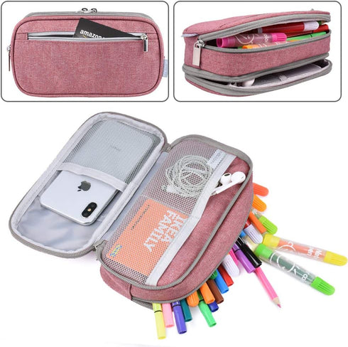 YONZONE Big Capacity Pencil Case – Large Pencil Bag Pouch, High Storage Pen Marker Holder, 3 Multi-Functional