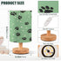 ALAZA Black Footprint Polka Dot Green Bedside Table Lamp with USB Port for Bedroom Nightstand Lamps Night Light Linen