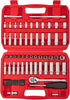 TOHOME 1/4" Drive Socket Set 74-Piece, 1/4 Drive Master Socket Set with Ratchets,