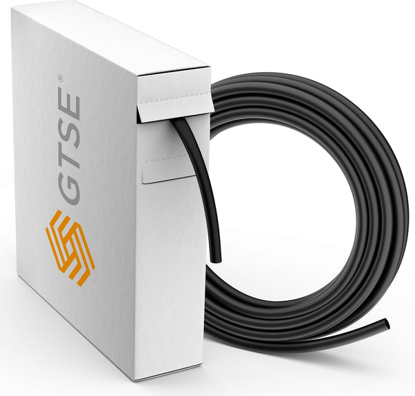 GTSE Premium Black Mini Reel Heat Shrink Tubing 2:1 Ratio, 30 Ft Cable Sleeving (1/4 inch) - UL Listed for Electrical
