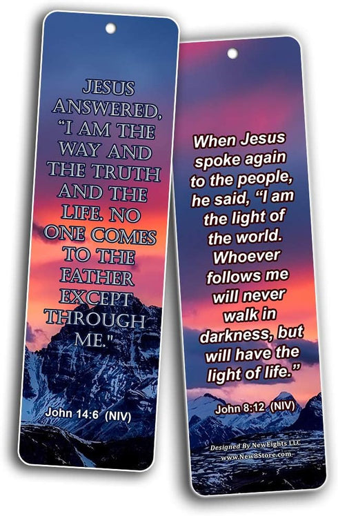 NewEights Life Bible Verses Bookmarks NIV (30 Pack) - Daily Motivational Reminder About God’s Grace