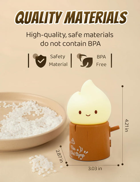 WANIDEA Flameless Candles Lamp, Cute Night Light,Torch Stump Light, LED Tea Lights Candles Rechargeable Night