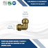 5 Pcs XFITTING Push Fit 1/2 Inch x 1/2 Inch Elbow, 27-3-3=5XX