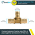 SharkBite 1/2 Inch Expansion Tee for PEX-A Pipe, Brass Plumbing Fittings for PEX-A Tubing, UAB362LFA by SharkBite