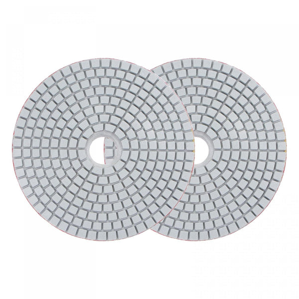 uxcell 5-Inch Diamond Polishing Pad 500 Grits Wet/Dry Grinding for Stone Concrete Marble Countertop Floor (2pcs)