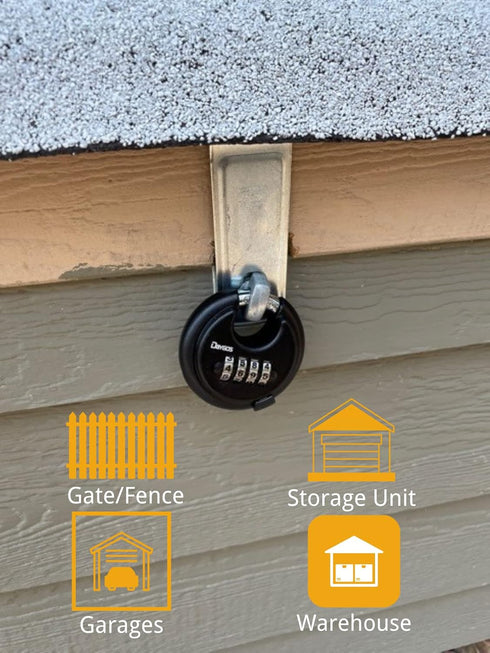DAYGOS Combination Disc Padlocks for Outdoor - Heavy Duty 4 Digit Code Lock, Combo Discus Lock for Storage Unit, Gate,
