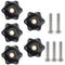 6 Star T Track Knobs and Bolts Kit, 5 Pack 1/4 Inch 20 Female Knobs + 5 Pack 1/4in 20 Thread T Bolts