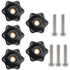 6 Star T Track Knobs and Bolts Kit, 5 Pack 1/4 Inch 20 Female Knobs + 5 Pack 1/4in 20 Thread T Bolts