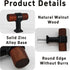 bociloy 4Pcs 1.57 Walnut Wood Drawer Pulls, Single Hole Kitchen Cabinet Hardware Handles, Metal and Wooden Cabinet