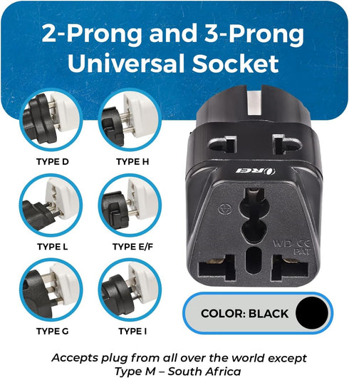 OREI European Adapter Plug, Travel Adapter for Europe Schuko Countries 2 in 1, 4 Pack for Germany, France, Spain