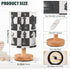MFTJYO Bedside Table Lamp Black White Buffalo Plaid Chess Table Lamp for Bedroom Nightstand Lamp with USB Port LED Desk