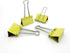 Binder Clips Small Metal Clamp, 0.75 inch / 19 mm, Yellow, 20-PCS