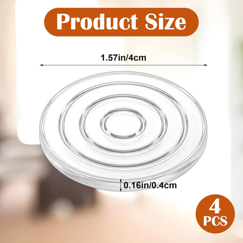 Shimmeroo 4Pcs 1.6 Inch Countertops Cutting Board Feet Non Slip - Self Adhesive Silicone Pads No Screws Needed Thick