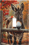 HTSAHKV Autumn Farm Donkey Wall Plate Light Switch Cover Single Gang Outlet Faceplate