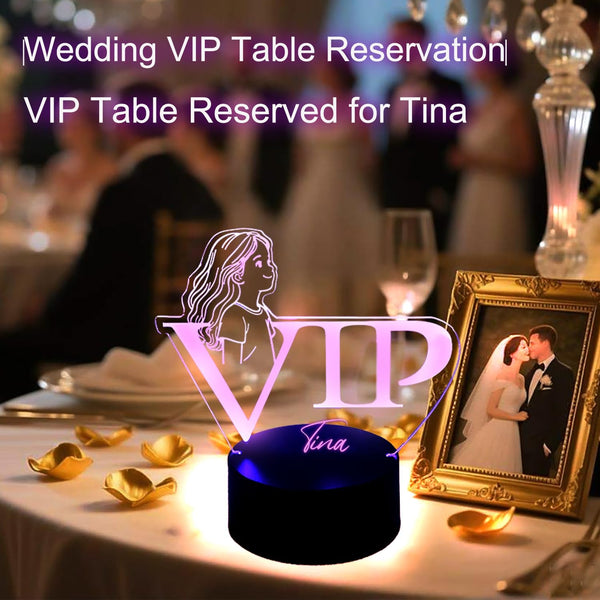 LED Lights Table Sign with Writing Pen - Battery Powered Party Supplies, Color Changing Wedding Decorations Table