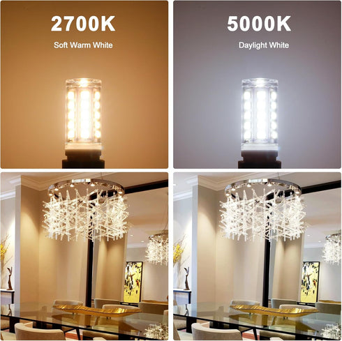 G9 Bulb 5000K Dimmable 4W (40Watt Replacment),1.77 Inch T4 Bulb, 120V 400LM G9 360 6Pack LED Daylight White, Not Height