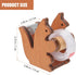 Toddmomy Squirrel Tape Dispenser, Desktop Wooden Washi Tape Dispenser with Cutter, Adhesive Tape Roll Holder for Home