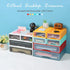 White Desktop Drawers for Paper, Stackable Office Storage for Desk, Craft Organizer with Plastic Drawers