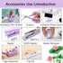 suniya Pen,Bookmark,Ect.22pcs Office Supplies,Purple Desk Accessories,Desk Organizer,Stapler,Tape Dispenser,Folding