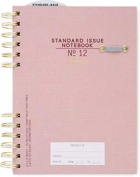 Designworks Ink Standard Issue No. 12 Dusty Pink Undated Planner Notebook, Lined Pages, 6" x 8.25"