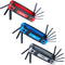 25-Piece Folding Hex Key Wrench Set, Metric 1.5mm - 8mm, SAE 5/64 - 1/4 , Cr-V Steel with Precise and Chamfered Tips
