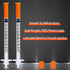1ml/cc 29G 5/16 Inch U-100 100 Pack Syringes, Scientific Lab Syringe, Individual Wrapped