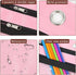 YoeeJob 1 Pack Pencil Pouch for 3 Ring Binder, Expandable Zipper Binder Pouches with Large Capacity Clear Window, Pink