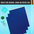 Better Office Products 50 Pack Blue Paper 2 Pocket Folders with Prongs, Letter Size, Matte Texture, 3 Metal Prong Clips