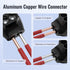 2 Port Insulated Multi Tap Connector, 4-14 AWG Aluminum to Copper Wire Connectors, 5 Pack