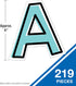 Carson Dellosa 219-Piece Kind Vibes Cutout Letters, 4" Colorful Upper and Lowercase Alphabet, Numbers, Punctuation for