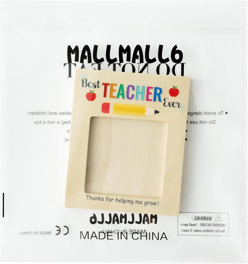 MALLMALL6 Teacher Appreciation Wooden Sticky Note Holder - Desk Organizer Gift for Teacher Supplies
