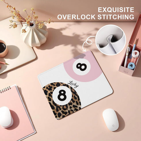 DOFQZ Y2K 8 9.5x7.9 InchJ021 Funky Cheetah Print Lucky Ball Mouse Pad, Trendy Leopard Print Mouse Pad for Wireless