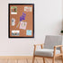 Black Cork Board Bulletin Board 17.7"X 13.3" Oak Wood Finish Frame for Office Home School Wall