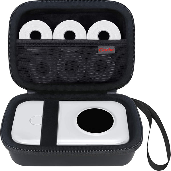 Elonbo Carrying Case for Phomemo D30 Label Maker, Travel Bag for Phomemo D35 Bluetooth Label Printer, Black