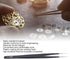 Static Resistant Tweezer, Precision Tweezer HRC40-45 Thermal Insulation Stainless Steel Stamping Riveting Process for Electronics Repair, Soldering, Craft, Laboratory Work