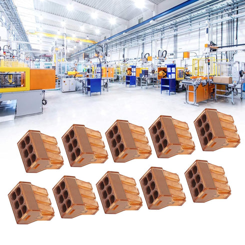 Wire Nut, Polycarbon Shell, Electroplated Copper Conductor, 10Pcs Push Wire Connector for Industrial Electrical