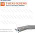 T-Screw 25 Pack with T Screw Wrench, T-Head Security Screw for Picture Frame Locking Hardware