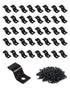 40 Packs Table Top Fasteners, Z Clips for Table Tops, Black