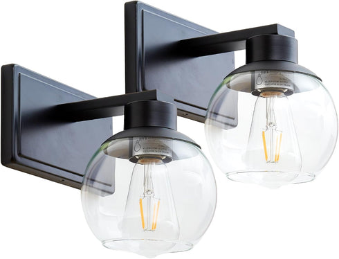 Bathroom Sconces Set of 2, Black Wall Sconces Set of Two, Bathroom